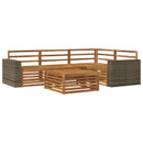 Udendørs sofagruppe 5 pcs Naturfarvet 79 x 79 x 37 cm