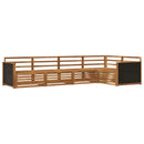 Udendørs sofagruppe 5 pcs Naturfarvet 323 x 164,5 x 73 cm