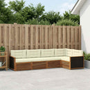 Udendørs sofagruppe 5 pcs Naturlig og Fløde 323 x 164,5 x 73 cm