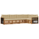 Udendørs sofagruppe med pude 5 pcs Naturlig og Beige