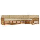 Udendørs sofagruppe med pude 5 pcs Naturlig og Beige