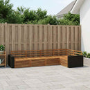Udendørs sofagruppe 5 pcs Naturfarvet 331 x 172,5 x 73 cm