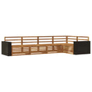 Udendørs sofagruppe 5 pcs Naturfarvet 331 x 172,5 x 73 cm