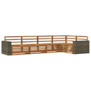 Udendørs sofagruppe 5 pcs Naturfarvet 331 x 172,5 x 73 cm