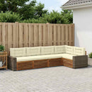Udendørs sofagruppe 5 pcs Naturlig og Fløde 331 x 172,5 x 73 cm