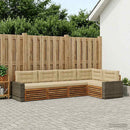 Udendørs sofagruppe 5 pcs Naturlig og Beige 331 x 172,5 x 73 cm
