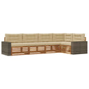 Udendørs sofagruppe 5 pcs Naturlig og Beige 331 x 172,5 x 73 cm