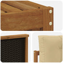 Udendørs sofagruppe 6 pcs Naturlig og Beige 79 x 79 x 37 cm