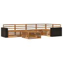 Udendørs sofagruppe 6 pcs Naturfarvet 79 x 79 x 37 cm
