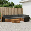 Udendørs sofagruppe 6 pcs Naturlig og Antracit 79 x 79 x 37 cm