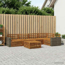Udendørs sofagruppe 6 pcs Naturfarvet 79 x 79 x 37 cm