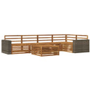 Udendørs sofagruppe 6 pcs Naturfarvet 79 x 79 x 37 cm