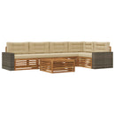 Udendørs sofagruppe 6 pcs Naturlig og Beige 79 x 79 x 37 cm