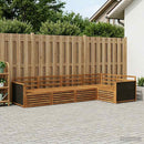 Udendørs sofagruppe 6 pcs Naturfarvet 406 x 168,5 x 73 cm