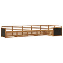 Udendørs sofagruppe 6 pcs Naturfarvet 406 x 168,5 x 73 cm