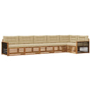 Udendørs sofagruppe med pude 6 pcs Naturlig og Beige