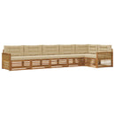 Udendørs sofagruppe med pude 6 pcs Naturlig og Beige