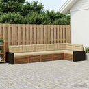Udendørs sofagruppe 6 pcs Naturlig og Beige 402 x 172,5 x 73 cm
