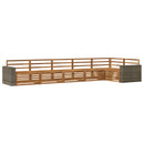 Udendørs sofagruppe 6 pcs Naturfarvet 402 x 172,5 x 73 cm