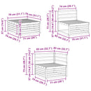 Udendørs sofagruppe 7 pcs Naturfarvet 79 x 79 x 37 cm
