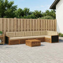 Udendørs sofagruppe 7 pcs Naturlig og Beige 79 x 79 x 37 cm