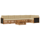 Udendørs sofagruppe 7 pcs Naturlig og Beige 79 x 79 x 37 cm