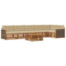 Udendørs sofagruppe med pude 7 pcs Naturlig og Beige
