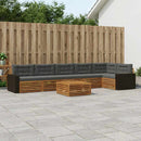 Udendørs sofagruppe 7 pcs Naturlig og Antracit 79 x 79 x 37 cm
