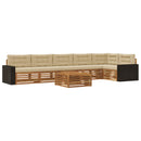 Udendørs sofagruppe 7 pcs Naturlig og Beige 79 x 79 x 37 cm