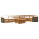 Udendørs sofagruppe 7 pcs Naturfarvet 79 x 79 x 37 cm