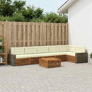 Udendørs sofagruppe 7 pcs Naturlig og Fløde 79 x 79 x 37 cm