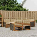 Udendørs sofagruppe med pude 7 pcs Naturlig og Beige