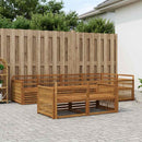 Udendørs sofagruppe 7 pcs Naturfarvet