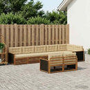 Udendørs sofagruppe med pude 8 pcs Naturlig og Beige