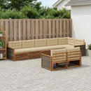 Udendørs sofagruppe med pude 8 pcs Naturlig og Beige