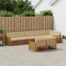 Udendørs sofagruppe med pude 8 pcs Naturlig og Beige