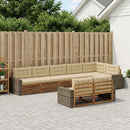 Udendørs sofagruppe med pude 8 pcs Naturlig og Beige
