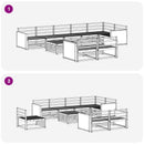 Udendørs sofagruppe 9 pcs