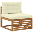Udendørs sofagruppe med pude 9 pcs