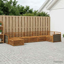 Udendørs sofagruppe 7 pcs Naturfarvet