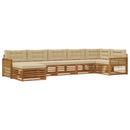 Udendørs sofagruppe med pude 7 pcs Naturlig og Beige