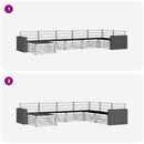 Udendørs sofagruppe 7 pcs Naturfarvet