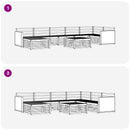 Udendørs sofagruppe 8 pcs Naturfarvet