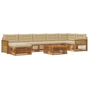 Udendørs sofagruppe med pude 8 pcs Naturlig og Beige