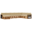 Udendørs sofagruppe med pude 8 pcs Naturlig og Beige