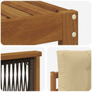 Udendørs sofagruppe 9 pcs Naturlig og Beige Massivt Akacietræ