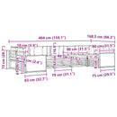 Udendørs sofagruppe med pude 7 pcs Naturfarvet og lysegrå