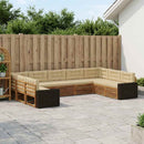 Udendørs sofagruppe 9 pcs Naturlig og Beige Massivt Akacietræ