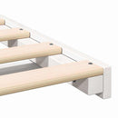 Sengestel Hvid 200 x 200 cm Massiv fyrretræ