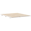 Sengestel Hvid 200 x 200 cm Massiv fyrretræ